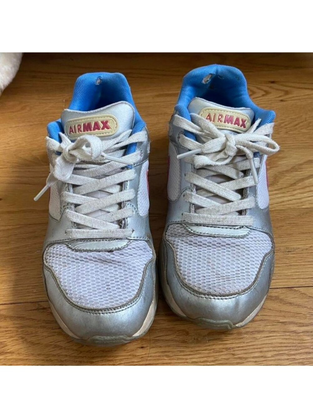 Nike Air Max blue silver and pink trainers Size 7